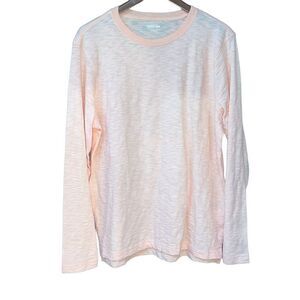 42-44 L Lightweight peach salmon long sleeve crewneck Lands’ End